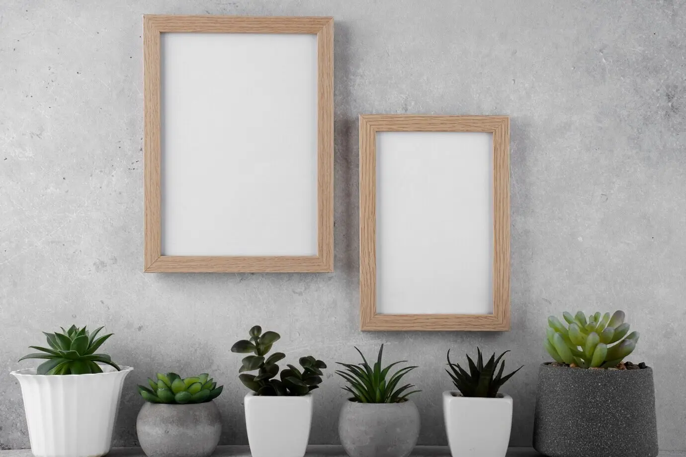 Vorderansicht von Bilderrahmen als Innendekoration
